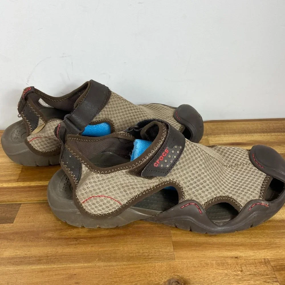 CROCS Brown and Tan Men's Shoes - Picture 4 of 7